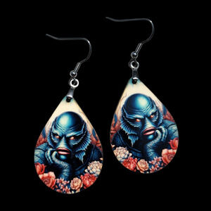Creature from the Black Lagoon Classic Horror Monster Earrings